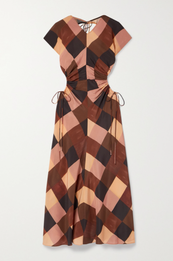 Colorblock Ruched Dress